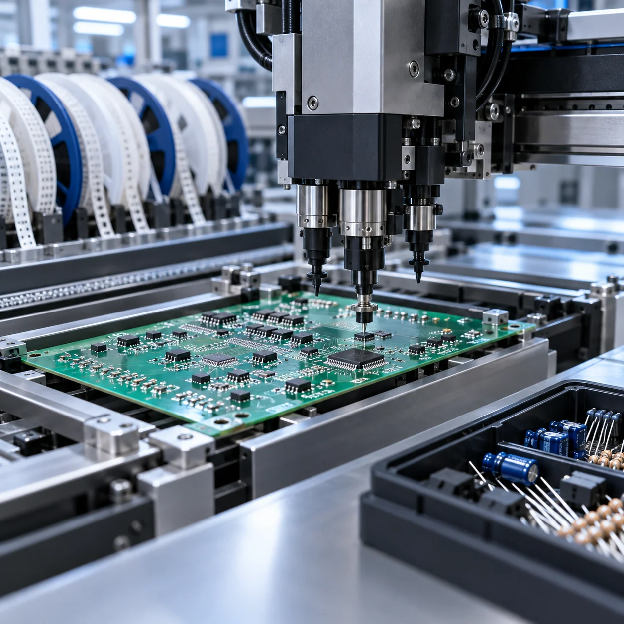 عملية تركيب مكونات SMD على اللوحات الإلكترونية